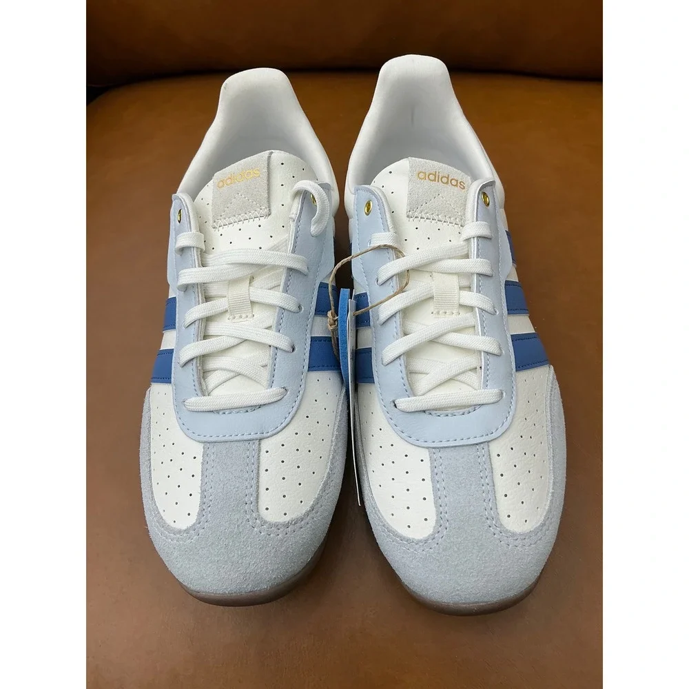 Adidas Barreda Lo Womens Size 8 White Blue New Gum‎ Sole HQ7390 Sneaker
